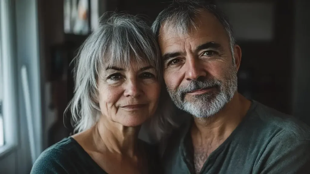 Two elderly couples leaning on each other, providing emotional support through their mesothelioma journey