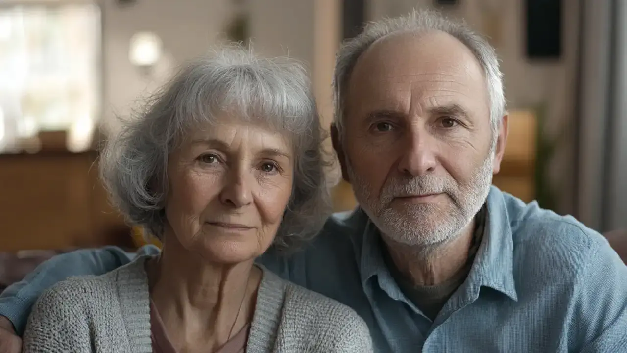 Una pareja de ancianos sentados juntos, simbolizando a las familias afectadas por el mesotelioma que buscan asistencia legal en Los Ángeles.