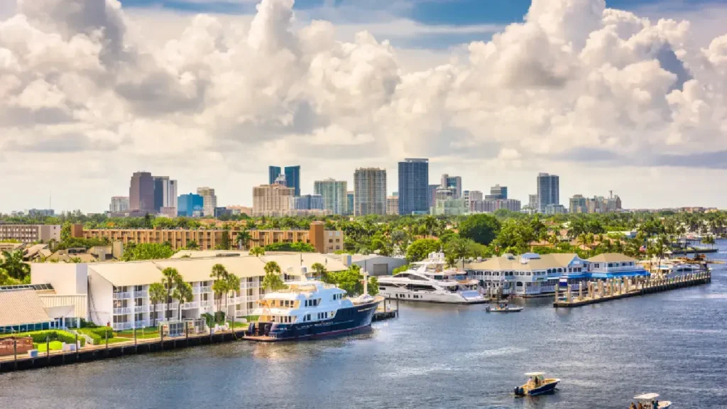 Stunning Fort Lauderdale skyline overlooking the bay