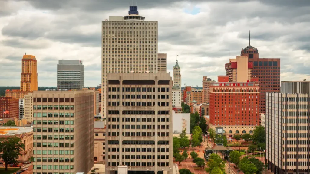 tennessee memphis city's skyline with its buildings