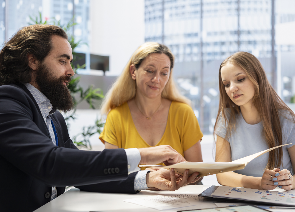 lawyer consulting with an asbestos exposure victim, providing legal guidance on compensation and rights.
