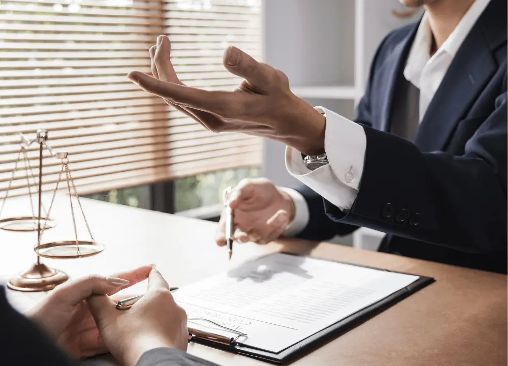 Attorney consulting with a family affected by asbestos exposure.